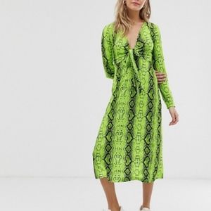 ASOS DESIGN midi dress in snake print